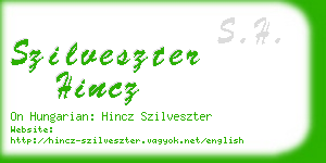 szilveszter hincz business card